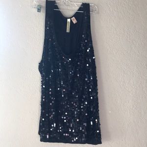 Black Sequin Tank
